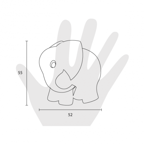 Pomello per mobile Metal Style elefante disegno