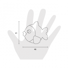 Pomello per mobile Metal Style pesce 2