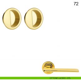 Maniglia incasso tonda con presa da ambo i lati Manital art.72 2