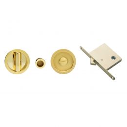 Maniglia incasso tonda con nottolino, trascinatore e serratura Manital art.55/B