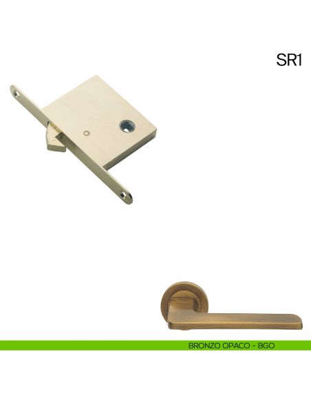 Serratura a gancio con nottolino Manital SR1 bronzato