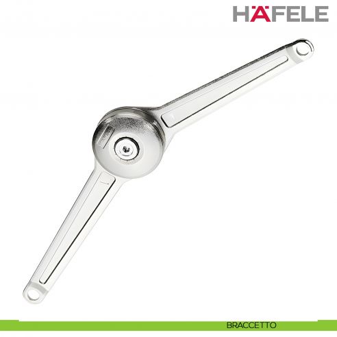 Supporto per anta a ribalta Kessebohmer Huwil Hafele Duo forte distanza dal bordo 28 mm - braccetto