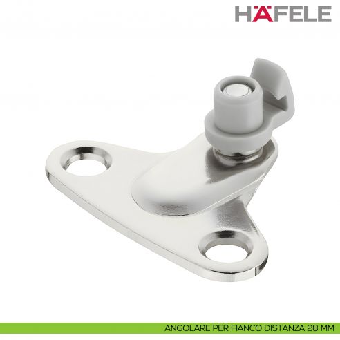 Supporto per anta a ribalta Kessebohmer Huwil Hafele Duo forte distanza dal bordo 28 mm - angolare per fianco