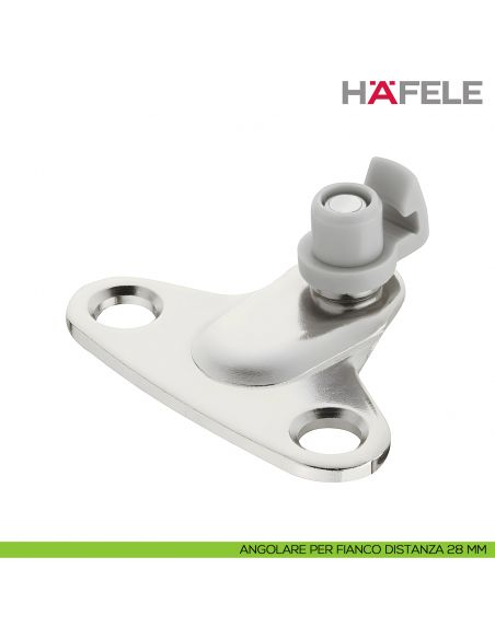 Supporto per anta a ribalta Kessebohmer Huwil Hafele Duo forte distanza dal bordo 28 mm - angolare per fianco