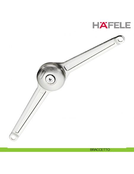 Supporto per anta a ribalta Huwil Hafele Duo forte distanza dal bordo 37 mm - braccetto