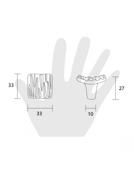 Pomello per mobile Metal Style disegno