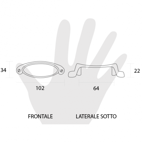 Maniglia per mobile Metal Style disegno