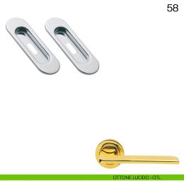 Maniglia incasso ovale foro chiave Manital art.58 2