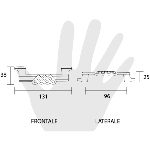 Maniglia per mobile Metal Style disegno