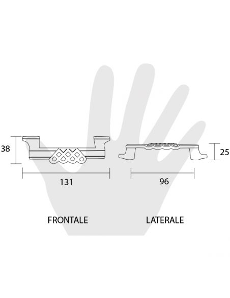 Maniglia per mobile Metal Style disegno