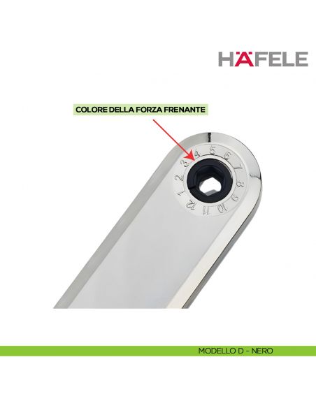 Meccanismo per anta a ribalta Kessebohmer Huwil Hafele Maxi Modello D distanza dal bordo 28 mm