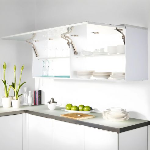 Guarnitura per anta a ribalta Kessebohmer Huwil Hafele Maxi Modello A distanza dal bordo 28 mm