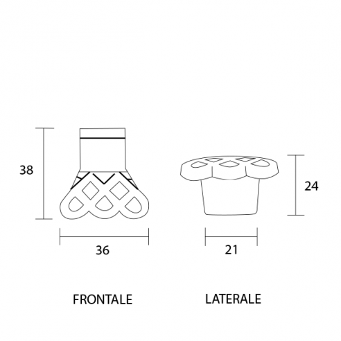 Maniglia per mobile Metal Style disegno