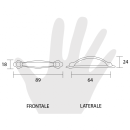 Maniglia per mobile Metal Style 2