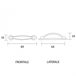 Maniglia per mobile Metal Style 2