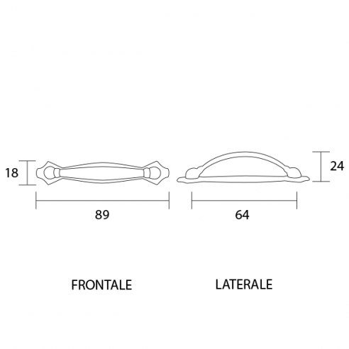 Maniglia per mobile Metal Style MG4903 disegno