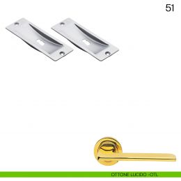 Maniglia incasso rettangolare foro chiave Manital art.51 2