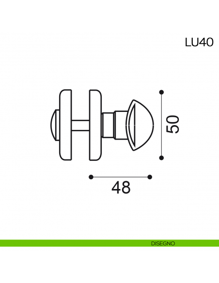 Nottolino per porta Manital LU 40 disegno