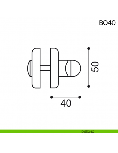Nottolino per porta Manital BO 40 disegno