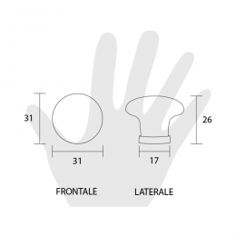 Pomello per mobile ceramica avorio fiorata Metal Style 2