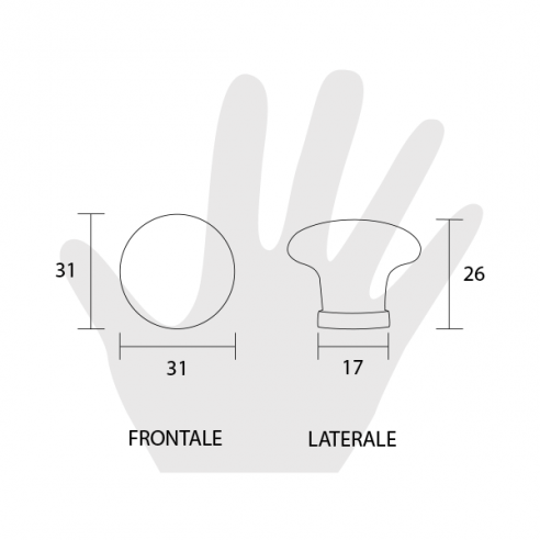 Pomello per mobile ceramica avorio fiorata Metal Style disegno