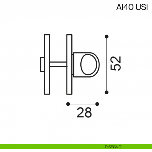 Nottolino per porta Manital AI 40/USI disegno