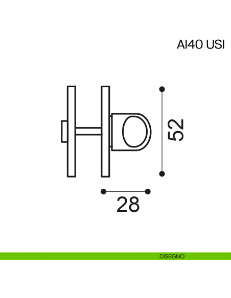 Nottolino per porta Manital AI 40/USI disegno