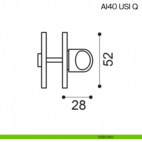 Nottolino per porta Manital AI 40/USI Q disegno