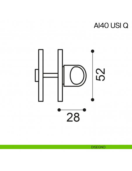 Nottolino per porta Manital AI 40/USI Q disegno