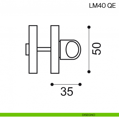 Nottolino per porta Manital LM 40/QE disegno