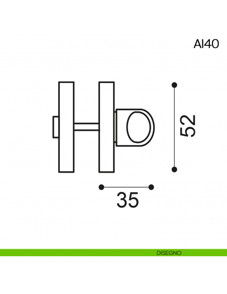 Nottolino per porta Manital AI 40 disegno