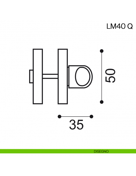 Nottolino per porta Manital LM 40 Q disegno