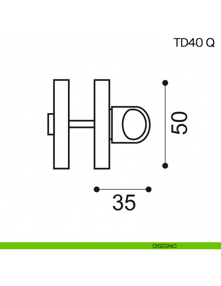Nottolino per porta Manital TD 40 Q disegno
