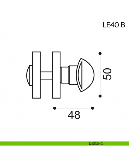 Nottolino per porta Manital LE 40 B disegno