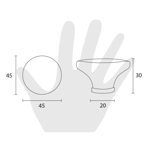Pomello per mobile ceramica avorio decorata Metal Style disegno