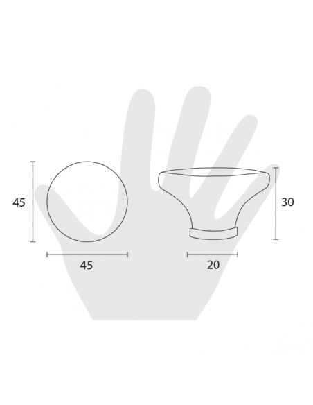 Pomello per mobile ceramica avorio decorata Metal Style disegno
