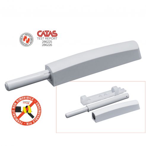 Cricchetto a scatto regolabile M-PUSH con paracolpo corsa mm.37 Maco 0499