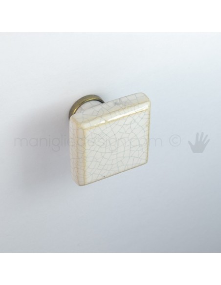 Pomello per mobile ceramica Crequelè Metal Style