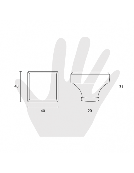 Pomello per mobile ceramica Crequelè Metal Style disegno