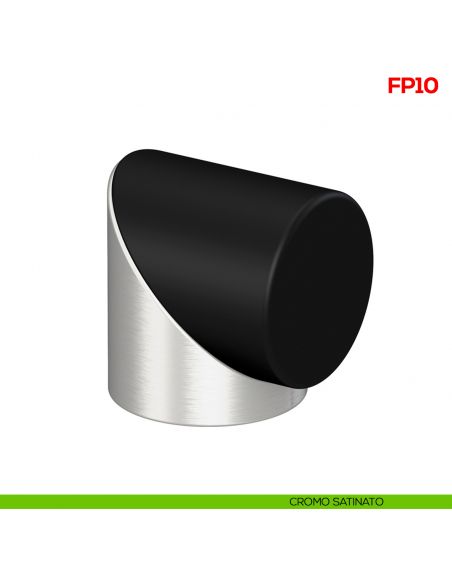 Fermaporta a pavimento Mital FP 10 - cromo satinato