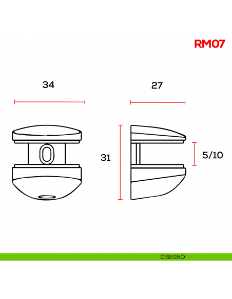 Reggimensola per vetro Mital RM07