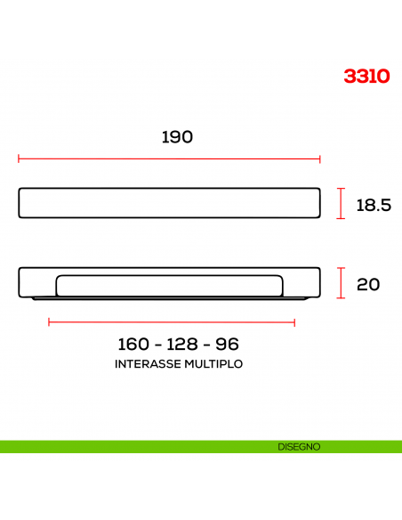 Maniglia per mobile 3310 Mital