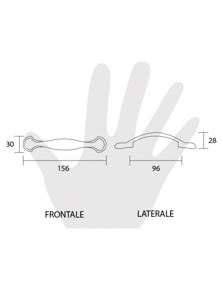 Maniglia per mobile Metal Style disegno