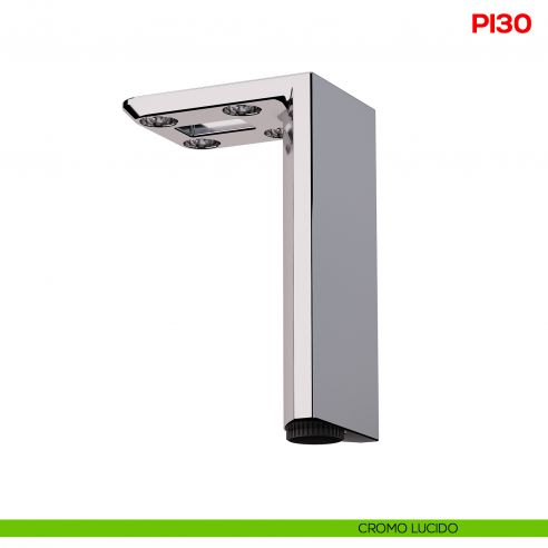 Piedino regolabile quadrato per mobile in zama PI 30 Mital - cromo