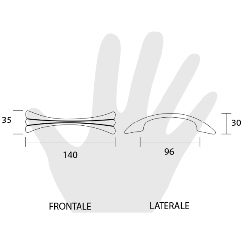 Maniglia per mobile Metal Style disegno