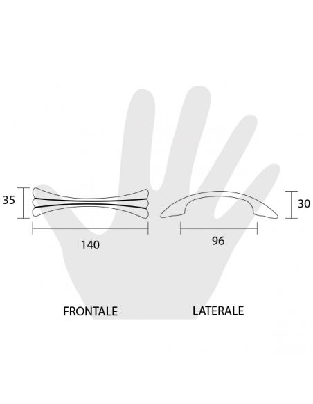 Maniglia per mobile Metal Style disegno