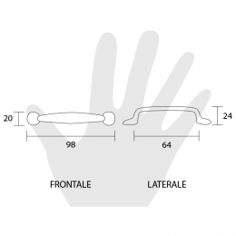 Maniglia per mobile Metal Style 2