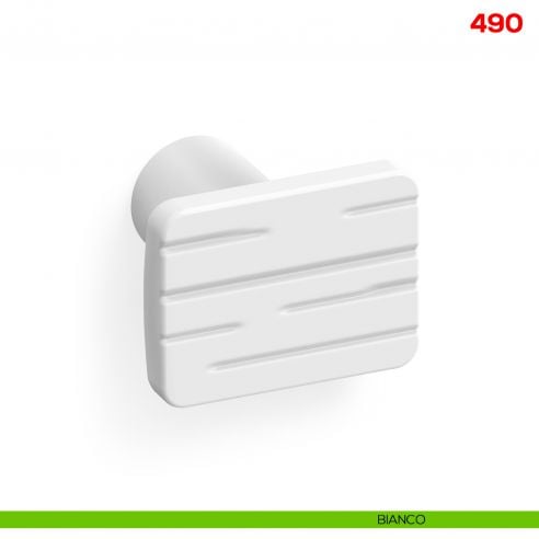 Pomello per mobile 490 Mital - bianco opaco
