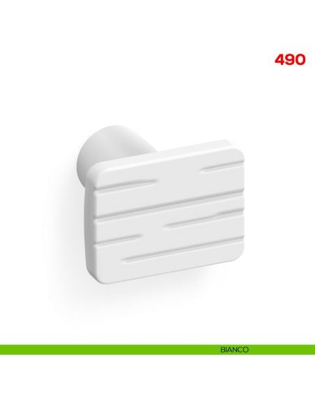 Pomello per mobile 490 Mital - bianco opaco