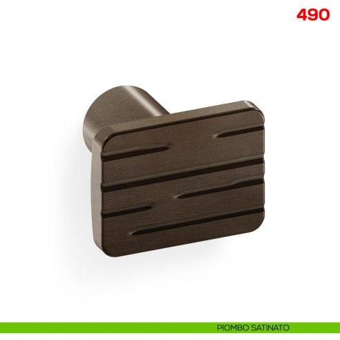 Pomello per mobile 490 Mital - piombo satinato